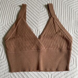 Camel Crop Top size Small